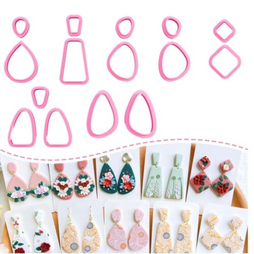 Organic Shape Cutters for Polymer Clay Jewelry, Set of 15