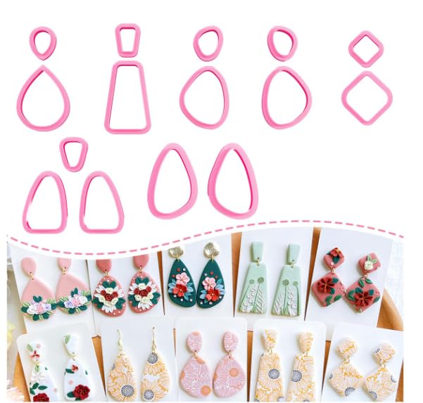 Organic Shape Cutters for Polymer Clay Jewelry, Set of 15