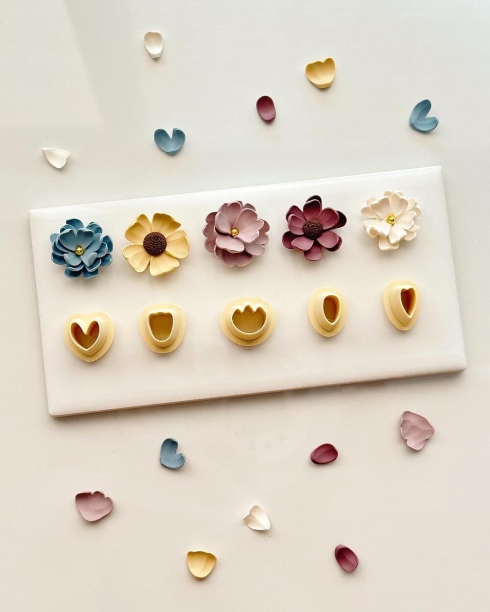 Polymer Clay Tools, 5Pcs Floral Petal Cutters