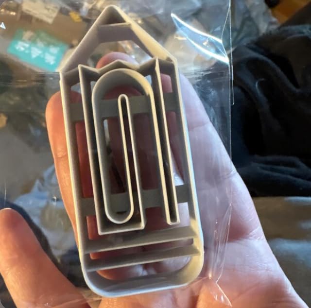 3D ORIGINS Pencil Paperclip Bookmark Polymer Clay Cutter for Earring & Jewellery Making, Size 7.5 cm
