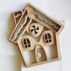 613PP3sUCbL Christmas House Trinket Dish Clay Cutter, Ring Dish Clay Cutter, JWELLERY Dish Clay Cutter. Home Decor, Fridge Magnet, DIY KIT
