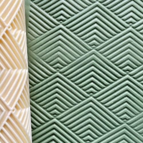 617oyRTAjoL Texture Roller for Polymer Clay (Geometric Zigzag Texture)