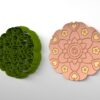 Polymer Clay Trinket Dish Mandala, Cookie Cutter Set with Hearts and Flowers Pattern, Size 10Cm, Color May Vary