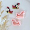 Santa's Sleigh Christmas Polymer Clay Cutter Mirrored Set