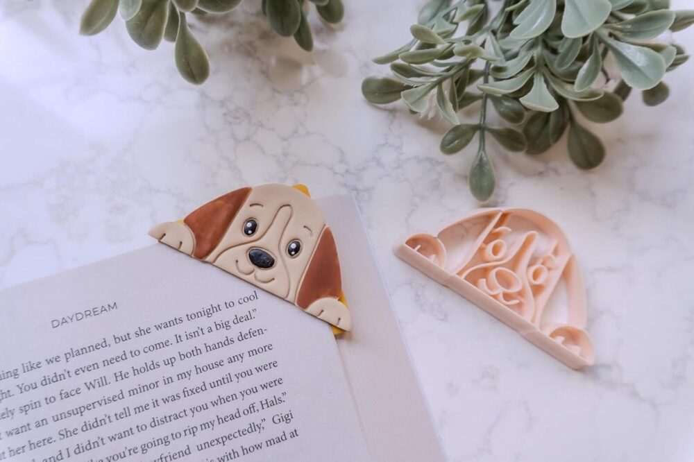 3D ORIGINS Animal Corner Bookmark Clay Cutters, Polymer Clay, 5cm, DIY Craft, Book Lover Gift, 4 Piece Set