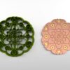 Polymer Clay Trinket Dish Mandala, Cookie Cutter Set with Hearts and Flowers Pattern, Size 10Cm, Color May Vary