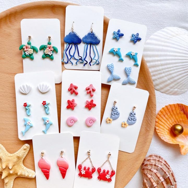 Polymer Clay Cutters, 12 Sea Life Shapes