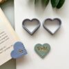Heart Corner Bookmarks Polymer Clay Embossed Cutter, Heart Shape, 4.0 cm, Multicolor