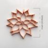 Poinsettia Flower Trinket Dish Clay Cutter, Ring Dish Clay Cutter, JWELLERY Dish Clay Cutter. Home Decor, Fridge Magnet, DIY KIT