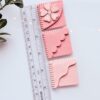 3D ORIGINS Corner Bookmark Clay Cutter, Polymer Clay, 2 Piece Set, 10x10x2.5 Centimeters, Adult Craft Supplies