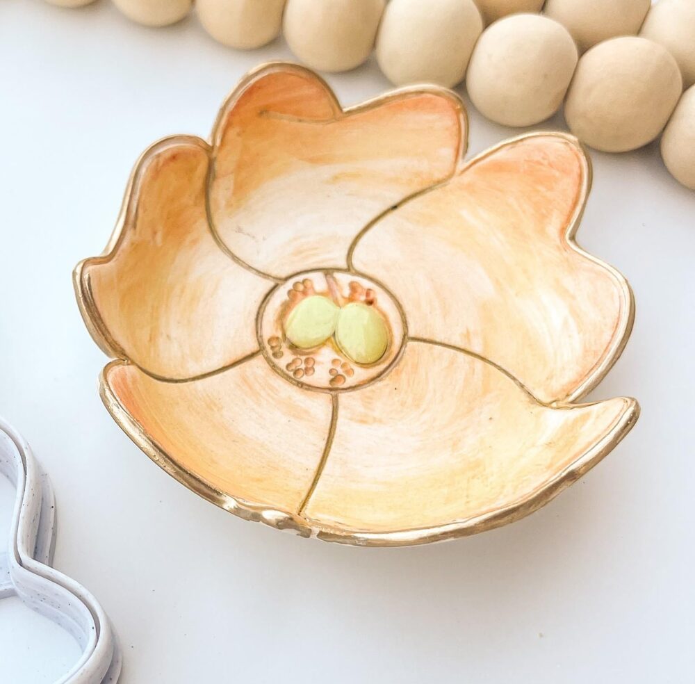 Hawaiian Flower Trinket Dish Clay Cutter, Ring Dish Clay Cutter, JWELLERY Dish Clay Cutter. Home Decor, Fridge Magnet, DIY KIT.