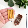 3D ORIGINS Pencil Paperclip Bookmark Polymer Clay Cutter for Earring & Jewellery Making, Size 7.5 cm