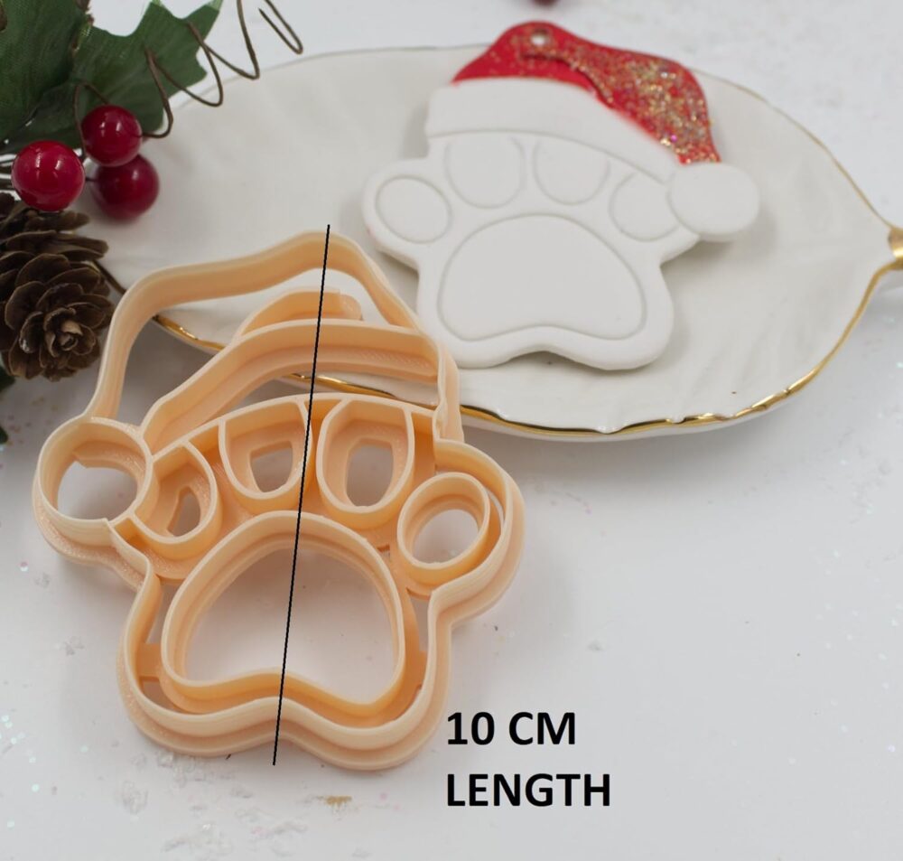 71OPCHJxPrL._SL1500_ Santa Cap Dog PAW, Trinket Dish Clay Cutter, Ring Dish Clay Cutter, JWELLERY Dish Clay Cutter. Home Decor, Fridge Magnet, DIY KIT