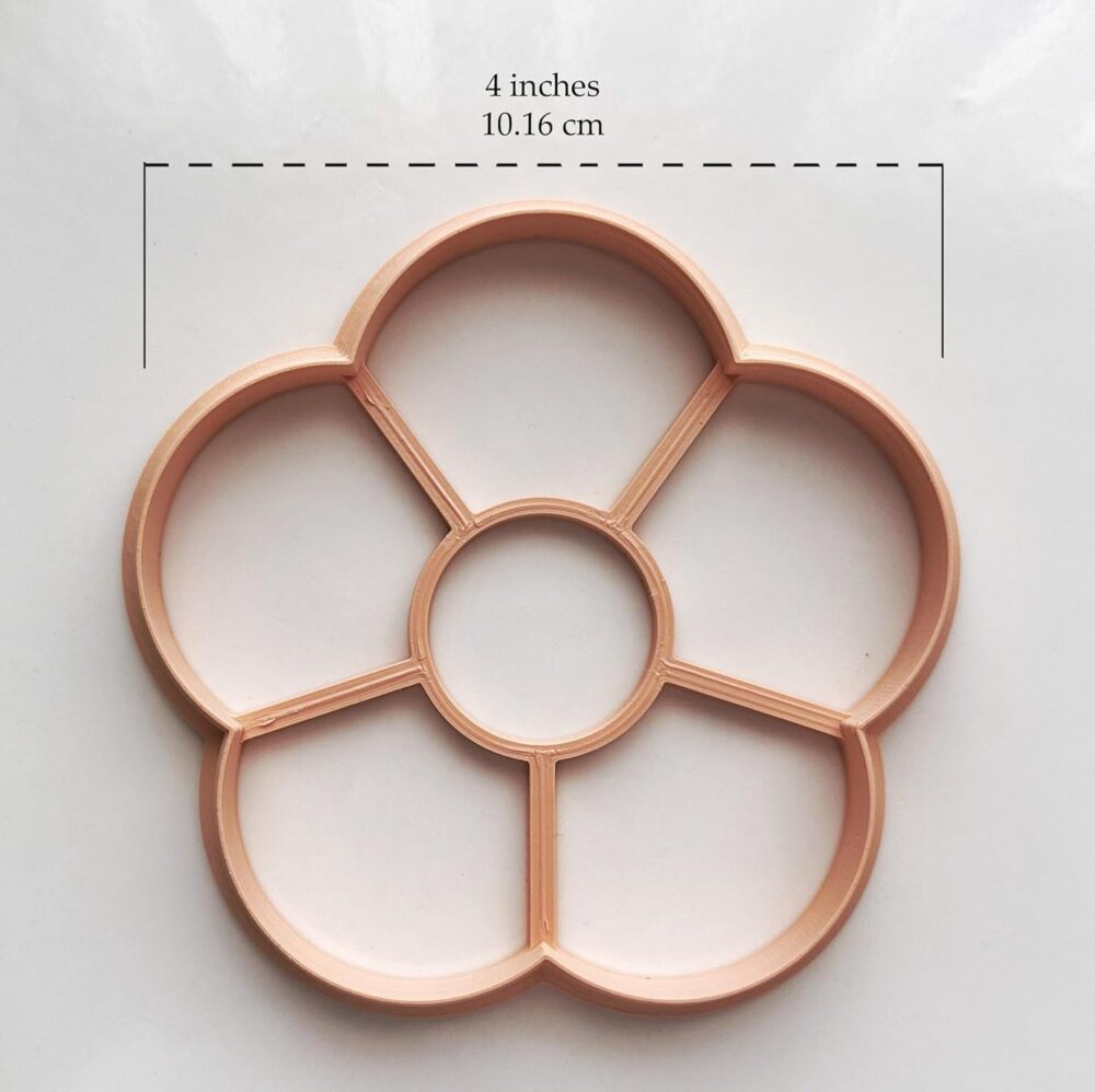 5 PETAL OUTLINE FLOWER Trinket Dish Cutter,