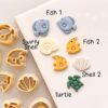 Summer Studs II Ocean Theme Clay Cutters, Fish, Turtle, Shell Shapes