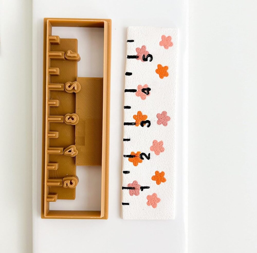 Bookmark Ruler Clay Cutters, Flower Daisy Design
