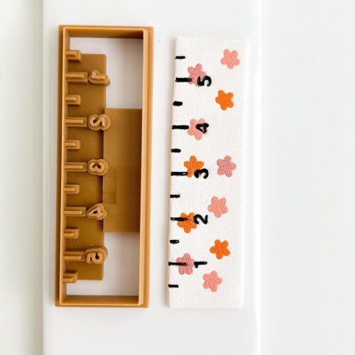 Bookmark Ruler Clay Cutters, Flower Daisy Design