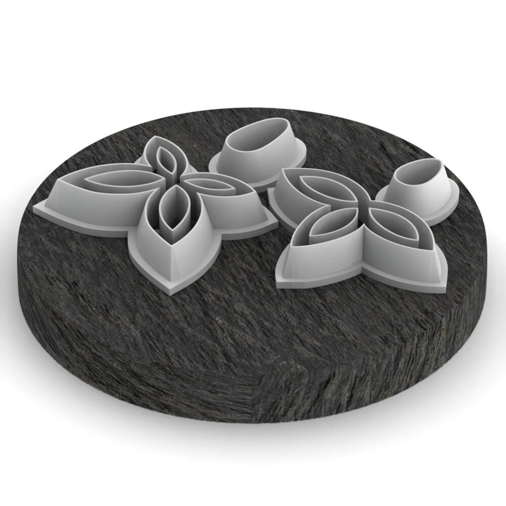 Elegant Embossed Floral Dangle Polymer Clay Earring Cutters