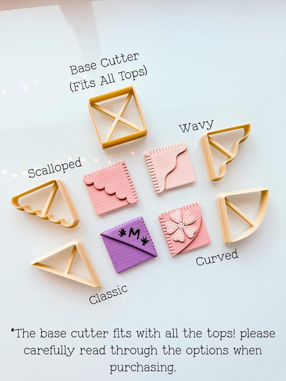 3D ORIGINS Corner Bookmark Clay Cutter, Polymer Clay, 2 Piece Set, 10x10x2.5 Centimeters, Adult Craft Supplies