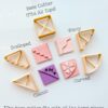 3D ORIGINS Corner Bookmark Clay Cutter, Polymer Clay, 2 Piece Set, 10x10x2.5 Centimeters, Adult Craft Supplies