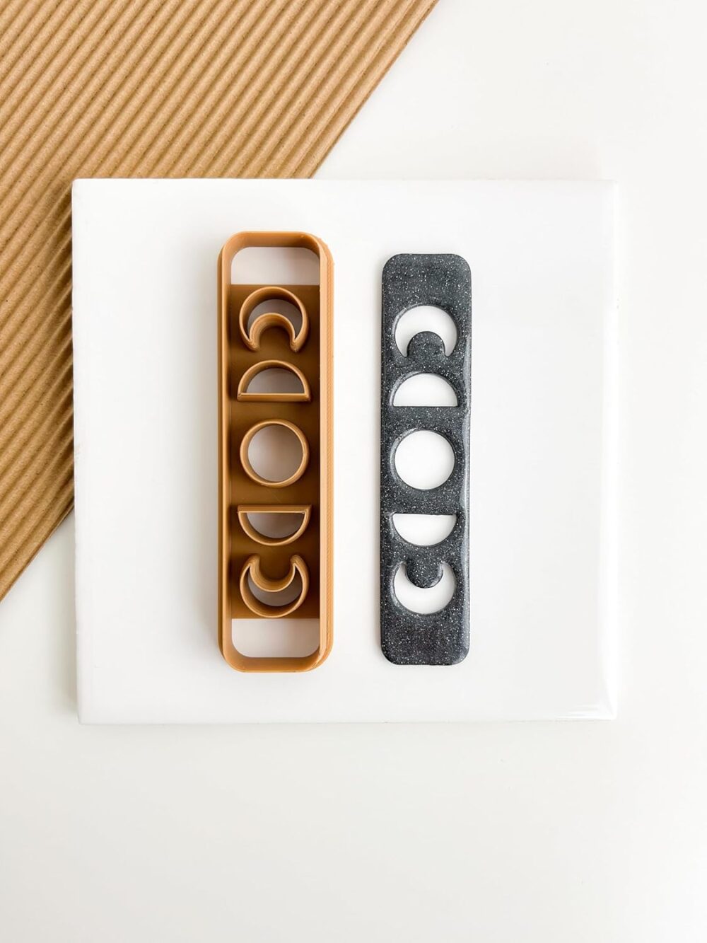 Bookmark Clay Cutters, Moon Phase Design