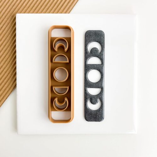 Bookmark Clay Cutters, Moon Phase Design