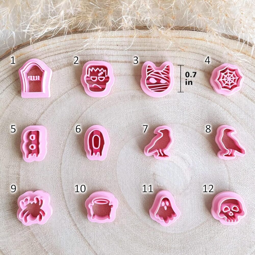 81-3IESwDBL._SL1500_ Halloween Clay Cutters Set, 12 Designs with Spooky Patterns
