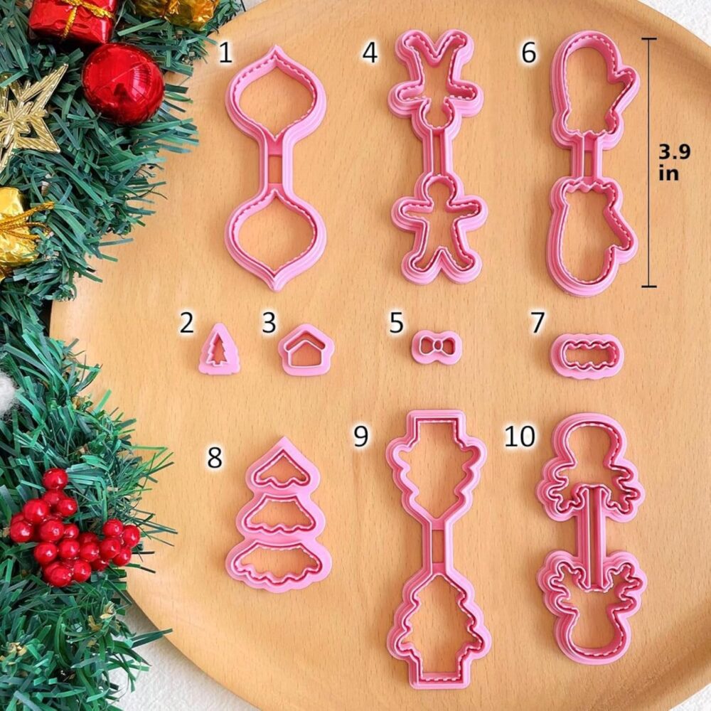 Christmas Keychain Polymer Clay Cutters Set