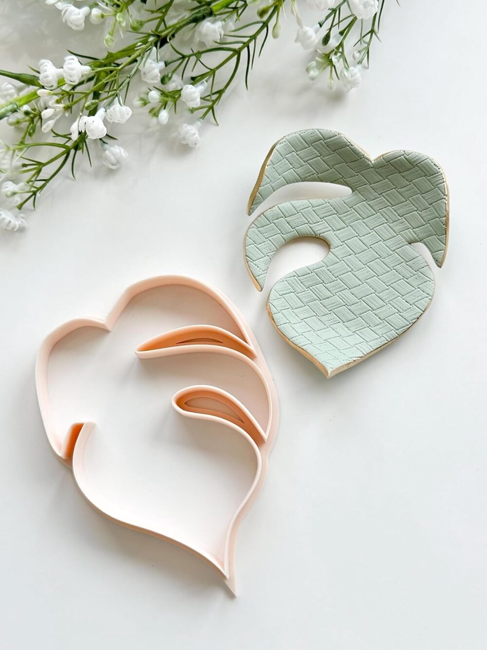 Monstera Leaf Trinket Dish Clay Cutter-10Cm