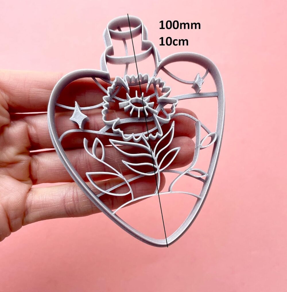 Trinket Dish Cutters, (Flower Print On Perfume Bottle)