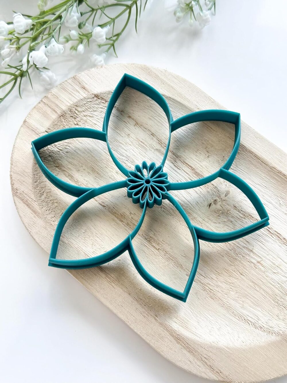 Jasmine Flower Trinket Dish Clay Cutter | Polymer Clay Jewelry Bowl Cutter | Jewellery Dish Cutter, Size 10Cm, Color May Vary