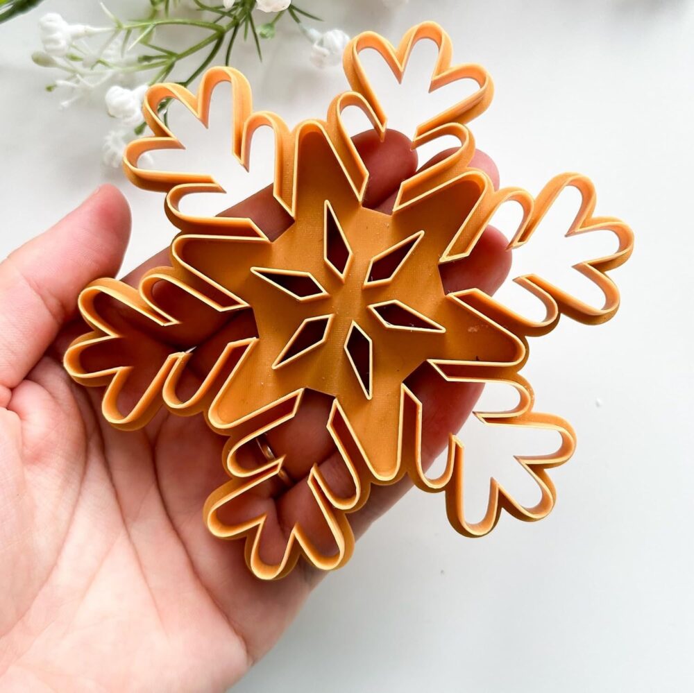 Snowflake 2 Trinket Dish Clay Cutter, Ring Dish Clay Cutter, JWELLERY Dish Clay Cutter. Home Decor, Fridge Magnet, DIY KIT