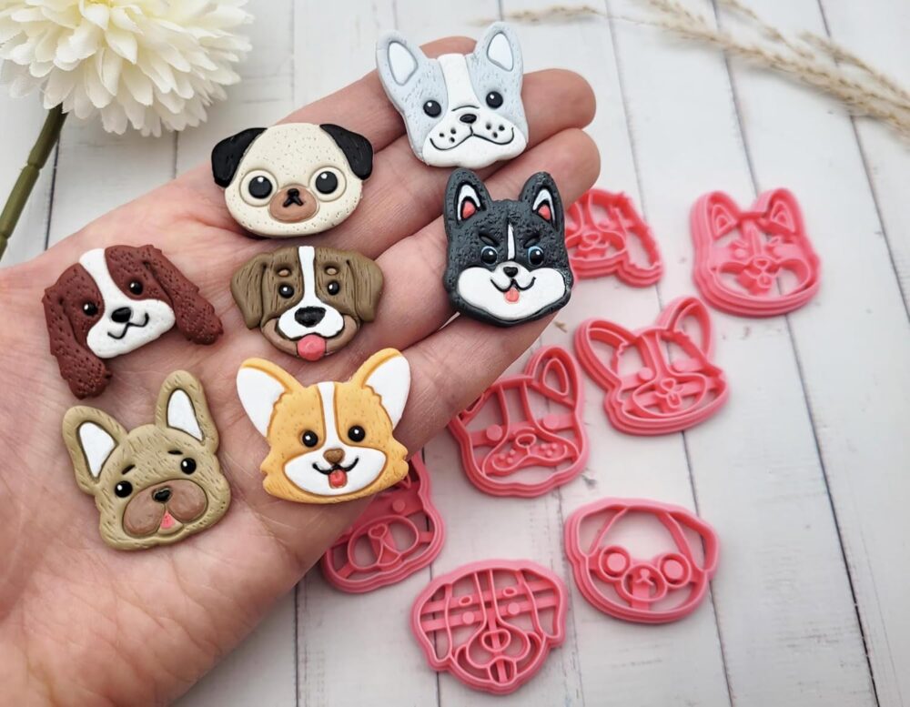 Dog Breed Polymer Clay Cutter Set for Jewellery Making