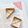 3D ORIGINS Corner Bookmark Clay Cutter, Polymer Clay, 2 Piece Set, 10x10x2.5 Centimeters, Adult Craft Supplies