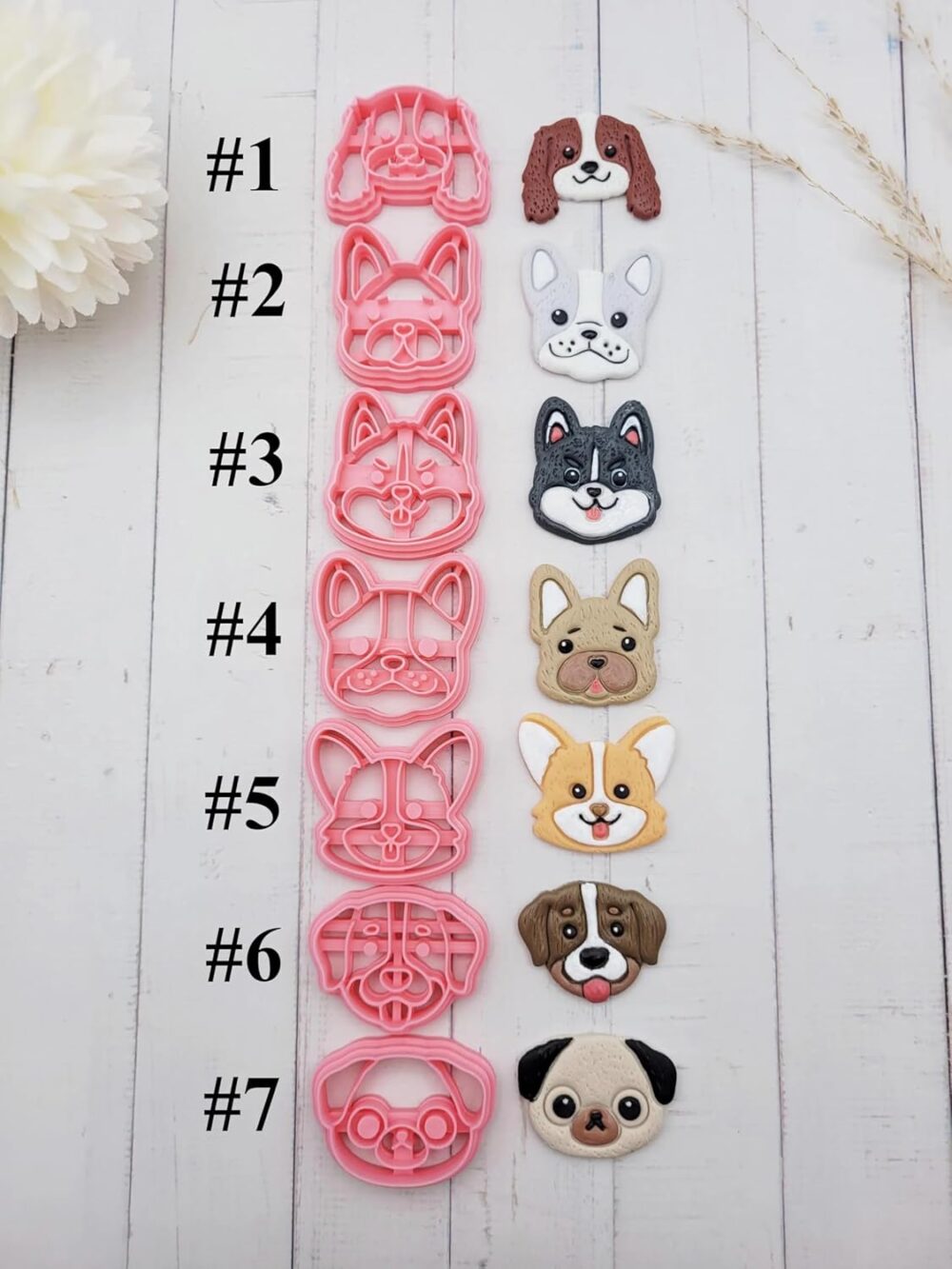Dog Breed Polymer Clay Cutter Set for Jewellery Making