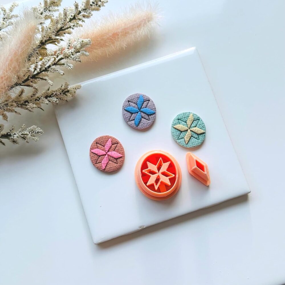 Quilted Star Polymer Clay Cutter Set