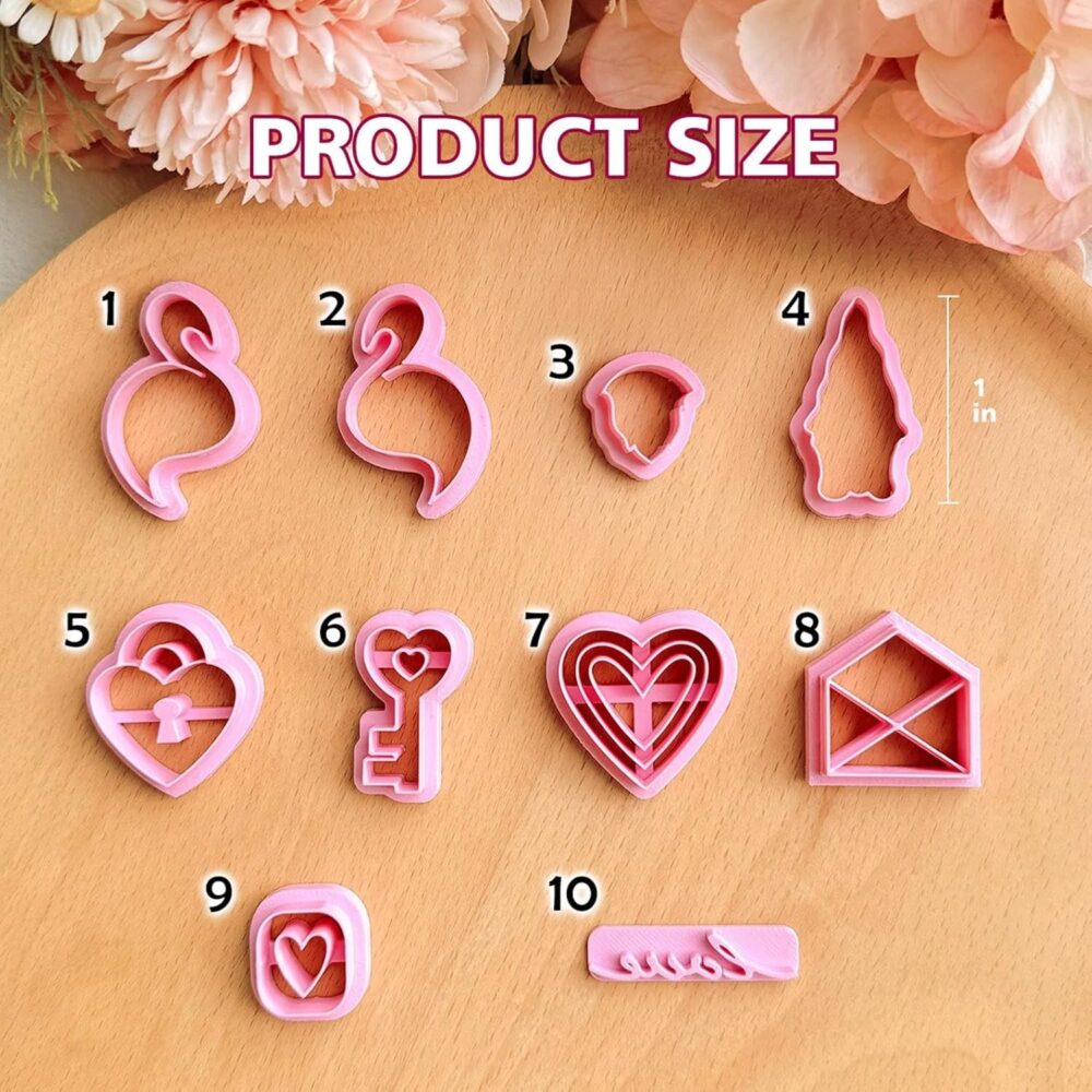 Valentine's Day Polymer Clay Cutters Set