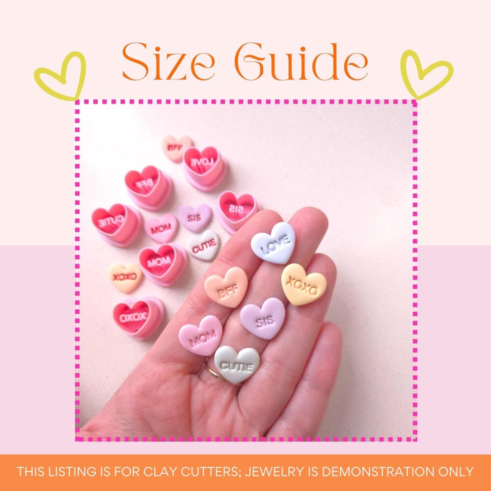 81XYyob99OL._SL1500_ Conversation Hearts Polymer Clay Cutters