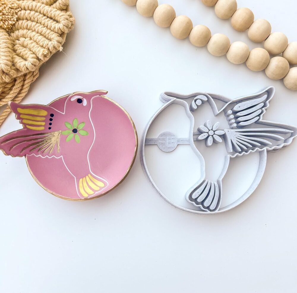 Hummingbird Trinket Dish Clay Cutter, Ring Dish Clay Cutter, JWELLERY Dish Clay Cutter. Home Decor, Fridge Magnet, DIY KIT