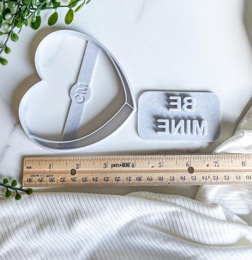Heart with BE Mine Stamp Trinket Dish Clay Cutter, Ring Dish Clay Cutter, JWELLERY Dish Clay Cutter. Home Decor, Fridge Magnet, DIY KIT