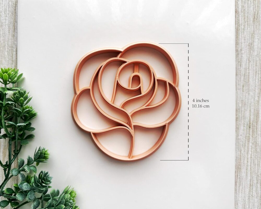 Rose Trinket Dish Cutter, Ring Dish Clay Cutter-10CM, Color May Vary