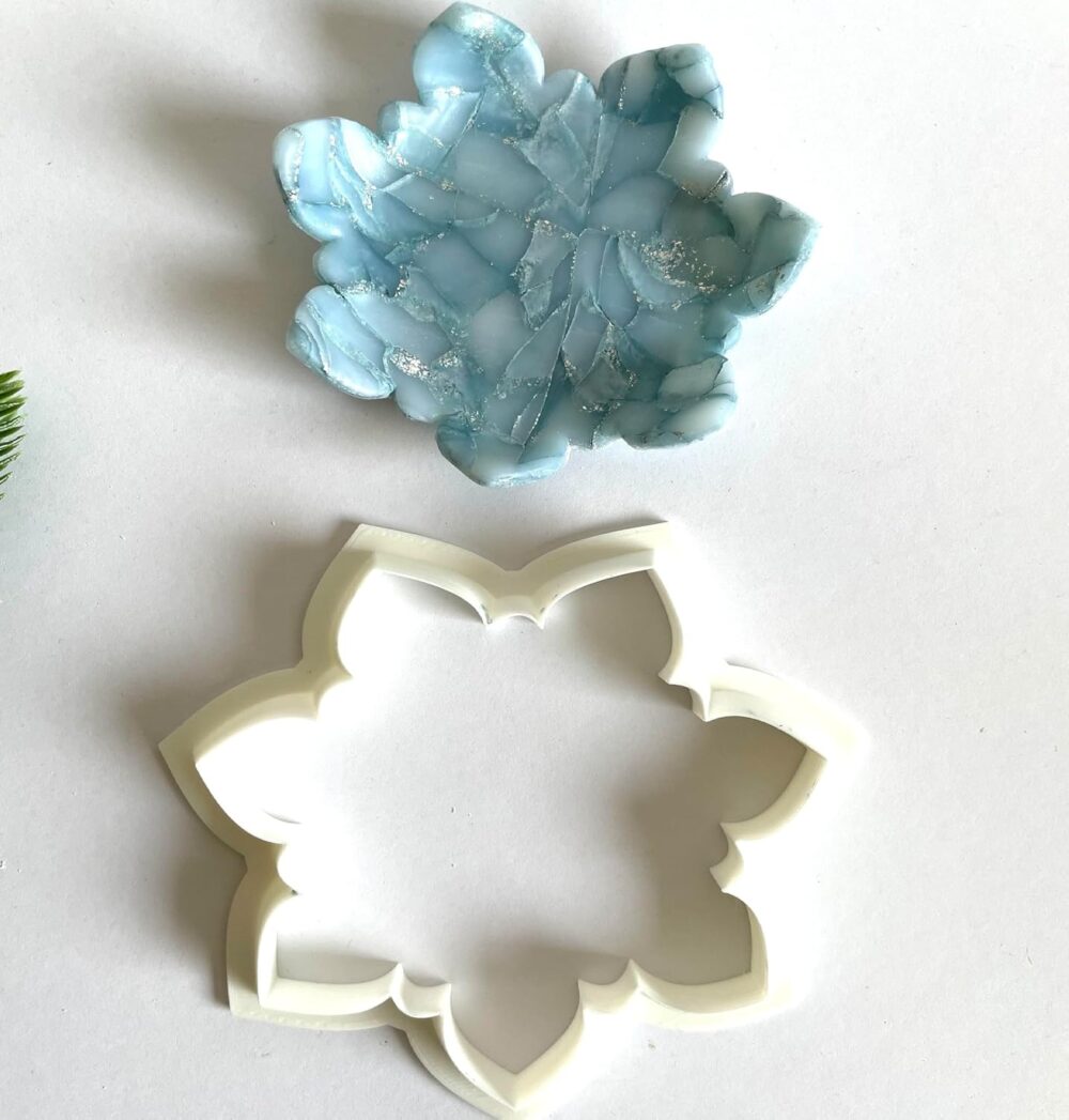 81sb9b-c5-L._SL1500_ Snowflake 3 Trinket Dish Clay Cutter, Ring Dish Clay Cutter, JWELLERY Dish Clay Cutter. Home Decor, Fridge Magnet, DIY KIT