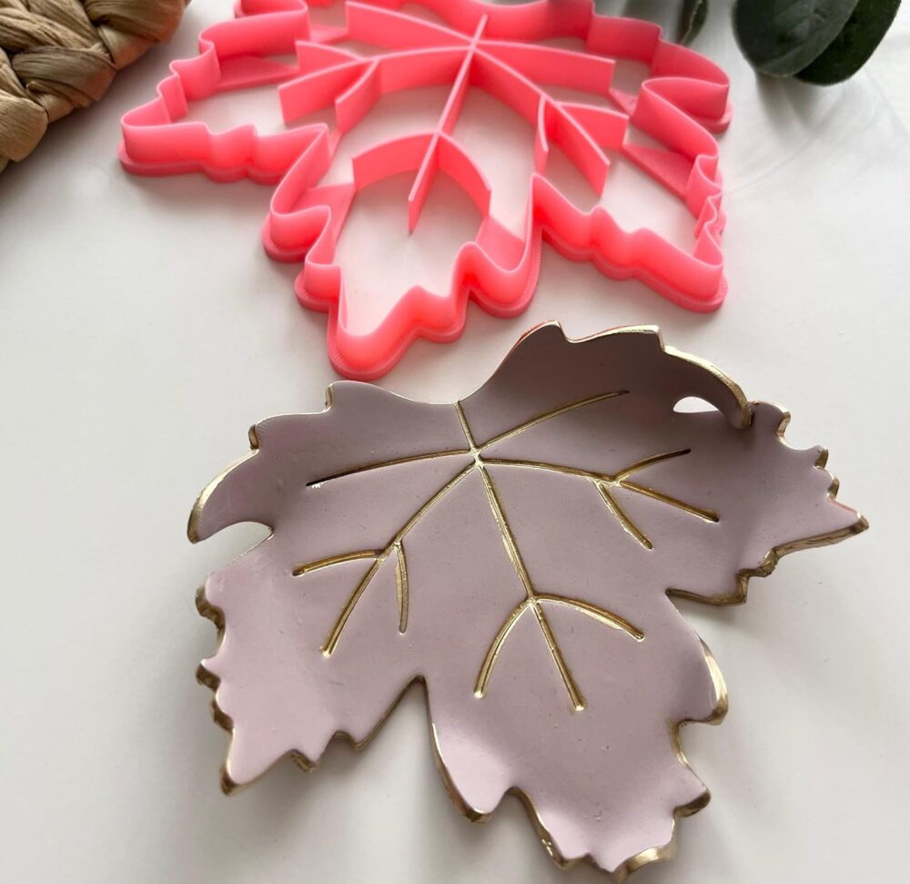 Maple Leaf Trinket Dish Cutter, Ring Dish Clay Cutter