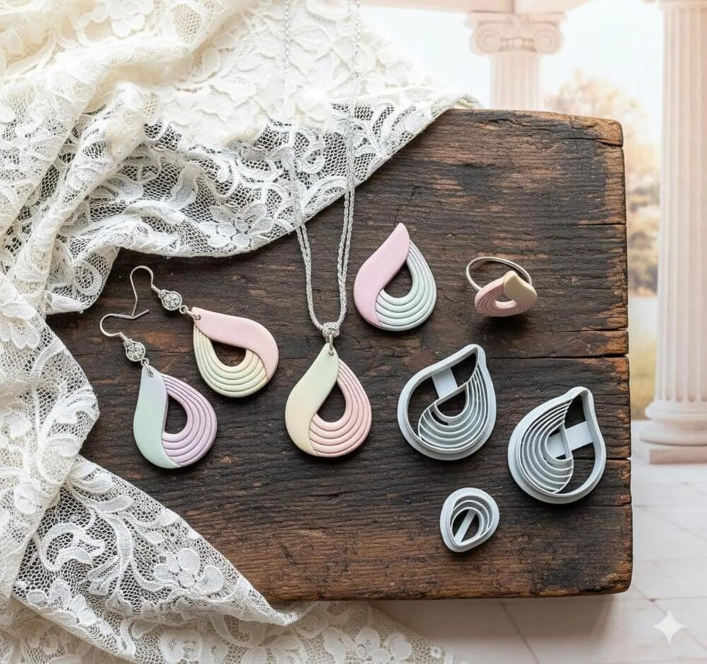 Bridal Teardrop Polymer Clay Cutters