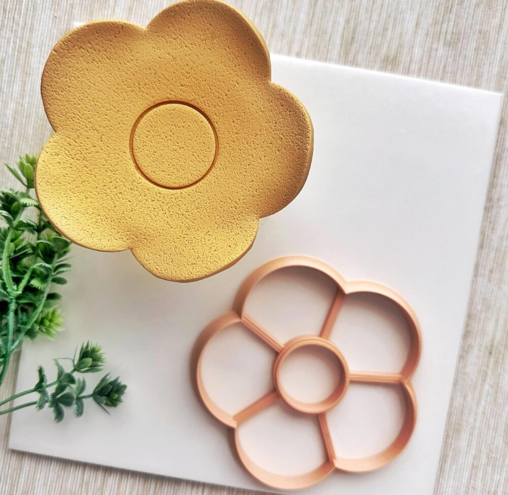 5 Petal Embossing Flower Trinket Dish Cutter, Ring Dish Clay Cutter