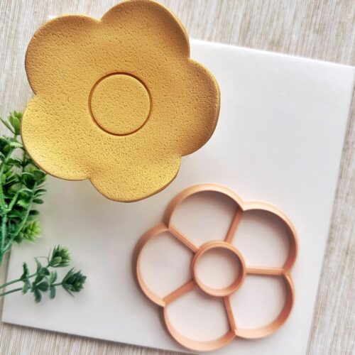5 Petal Embossing Flower Trinket Dish Cutter, Ring Dish Clay Cutter