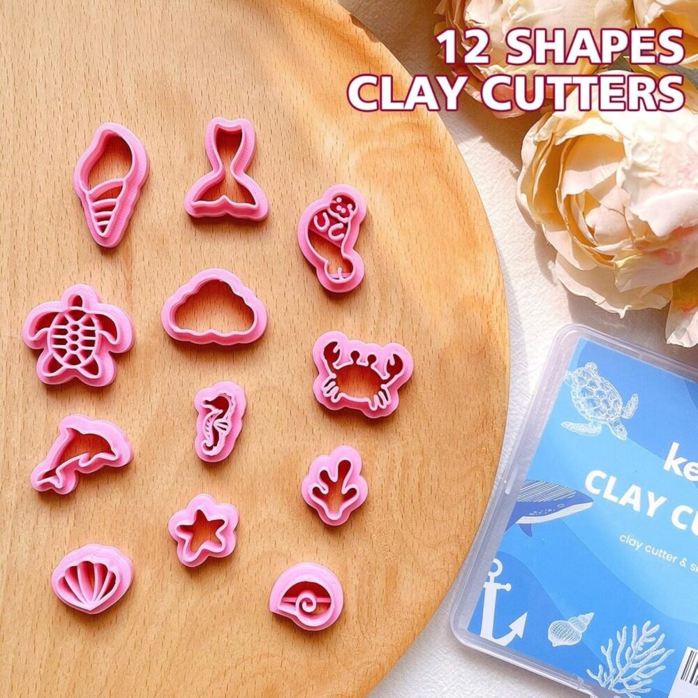 Polymer Clay Cutters, 12 Sea Life Shapes