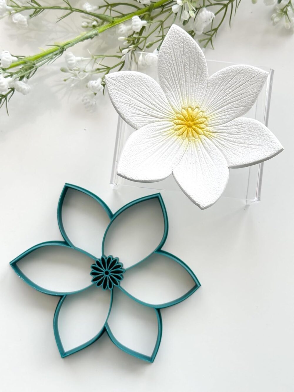 Jasmine Flower Trinket Dish Clay Cutter | Polymer Clay Jewelry Bowl Cutter | Jewellery Dish Cutter, Size 10Cm, Color May Vary