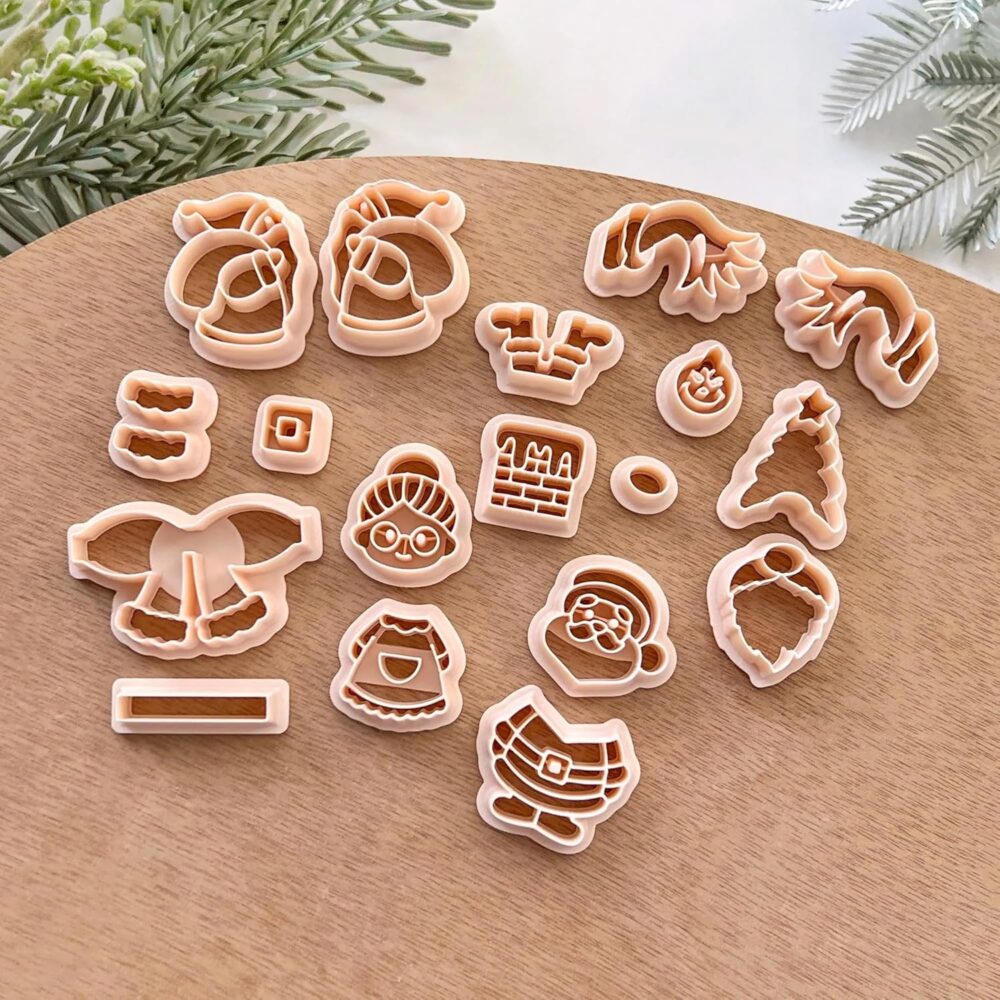 Christmas Polymer Clay Cutters Set