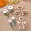 Spring Flower Leaf Polymer Clay Cutters, Floral Clay Earring Cutter